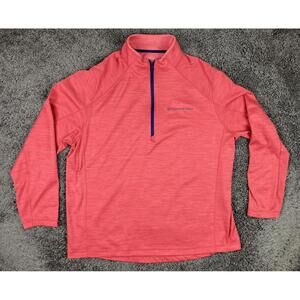 Vineyard Vines Sankaty Performance 1/4 Zip Pullover Mens Sailors Red Golf Top XL